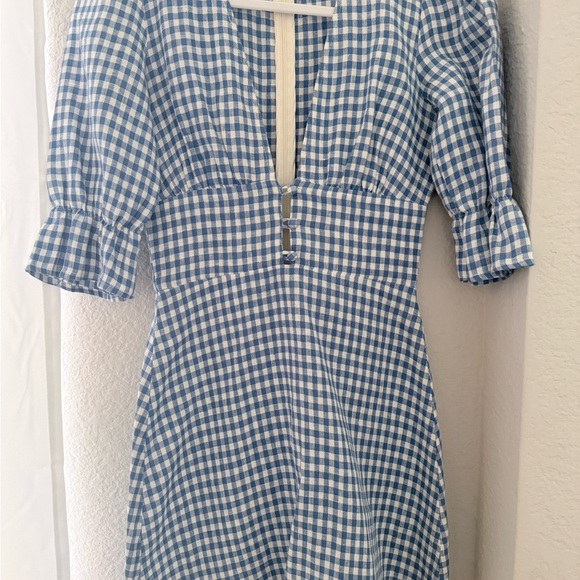 Reformation Dresses & Skirts - Reformation Blue & White Gingham Mini Dress